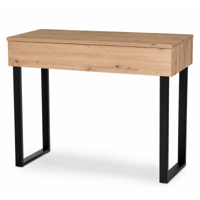 Toaletka / konsola "VOGA" dąb artisan 90cm, czarne U